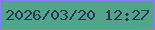 文字の大きさ：5、枠の色：8c7bff、背景の色：50a58a、文字の色：2f3253 無料ブログパーツのブログ時計