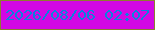 文字の大きさ：4、枠の色：8c7e2f、背景の色：d208e4、文字の色：0983de 無料ブログパーツのブログ時計