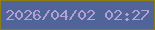 文字の大きさ：1、枠の色：8c7f10、背景の色：506499、文字の色：b2a1d5 無料ブログパーツのブログ時計