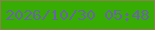 文字の大きさ：1、枠の色：8c7f53、背景の色：37ad03、文字の色：6b63a8 無料ブログパーツのブログ時計