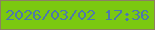 文字の大きさ：3、枠の色：8c8061、背景の色：7bc810、文字の色：4d78ab 無料ブログパーツのブログ時計