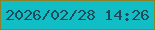 文字の大きさ：5、枠の色：8c8128、背景の色：11bec5、文字の色：1b4c59 無料ブログパーツのブログ時計