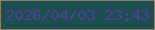 文字の大きさ：2、枠の色：8c8164、背景の色：1d4f52、文字の色：4f4292 無料ブログパーツのブログ時計