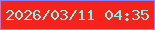 文字の大きさ：5、枠の色：8c83fa、背景の色：f6231c、文字の色：7cf7e9 無料ブログパーツのブログ時計