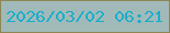 文字の大きさ：4、枠の色：8c8553、背景の色：a1bab9、文字の色：1aaecb 無料ブログパーツのブログ時計