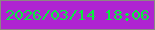 文字の大きさ：4、枠の色：8c8783、背景の色：af24d1、文字の色：09ed3f 無料ブログパーツのブログ時計