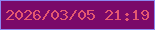 文字の大きさ：4、枠の色：8c87f0、背景の色：7a0969、文字の色：e35870 無料ブログパーツのブログ時計