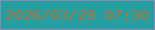 文字の大きさ：3、枠の色：8c8baf、背景の色：249fa1、文字の色：ad723e 無料ブログパーツのブログ時計
