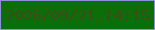 文字の大きさ：3、枠の色：8c90d7、背景の色：0c6e08、文字の色：44491c 無料ブログパーツのブログ時計