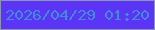 文字の大きさ：5、枠の色：8c94b4、背景の色：5b34f5、文字の色：418bdc 無料ブログパーツのブログ時計