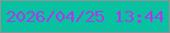 文字の大きさ：1、枠の色：8c9594、背景の色：07c1a1、文字の色：a73ce9 無料ブログパーツのブログ時計