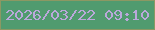 文字の大きさ：4、枠の色：8c9863、背景の色：509b6f、文字の色：baa8db 無料ブログパーツのブログ時計
