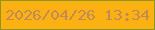 文字の大きさ：1、枠の色：8c991e、背景の色：fbb112、文字の色：c08b59 無料ブログパーツのブログ時計