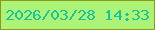 文字の大きさ：3、枠の色：8c9a1a、背景の色：adf378、文字の色：18c499 無料ブログパーツのブログ時計