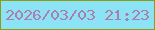 文字の大きさ：5、枠の色：8c9d11、背景の色：8be3f5、文字の色：aa7fa9 無料ブログパーツのブログ時計