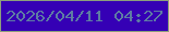 文字の大きさ：3、枠の色：8c9f7c、背景の色：3500b5、文字の色：5e7ca3 無料ブログパーツのブログ時計