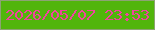 文字の大きさ：5、枠の色：8ca373、背景の色：51b50b、文字の色：ef449e 無料ブログパーツのブログ時計