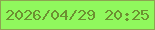 文字の大きさ：1、枠の色：8ca451、背景の色：90f85d、文字の色：6c9131 無料ブログパーツのブログ時計