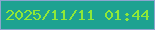 文字の大きさ：2、枠の色：8ca5cf、背景の色：1da291、文字の色：8fe838 無料ブログパーツのブログ時計