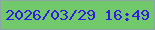 文字の大きさ：3、枠の色：8ca6a1、背景の色：71c96c、文字の色：301be8 無料ブログパーツのブログ時計