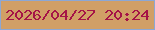 文字の大きさ：1、枠の色：8ca7d4、背景の色：d19f66、文字の色：a51447 無料ブログパーツのブログ時計