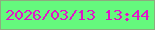 文字の大きさ：1、枠の色：8cac7e、背景の色：65f97d、文字の色：e014c8 無料ブログパーツのブログ時計