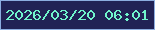 文字の大きさ：2、枠の色：8cade0、背景の色：212255、文字の色：70f5cc 無料ブログパーツのブログ時計