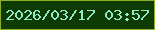 文字の大きさ：5、枠の色：8cb126、背景の色：0e3a03、文字の色：8eedc8 無料ブログパーツのブログ時計