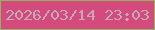 文字の大きさ：5、枠の色：8cb55d、背景の色：d54a7c、文字の色：c2abb1 無料ブログパーツのブログ時計