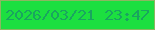 文字の大きさ：2、枠の色：8cb661、背景の色：1cdf40、文字の色：19a55f 無料ブログパーツのブログ時計