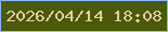 文字の大きさ：1、枠の色：8cb8fa、背景の色：4a5a07、文字の色：e9cba4 無料ブログパーツのブログ時計