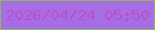 文字の大きさ：2、枠の色：8cb959、背景の色：a66de4、文字の色：ba52c7 無料ブログパーツのブログ時計