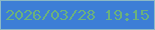 文字の大きさ：1、枠の色：8cb9c6、背景の色：3d7ed6、文字の色：6bb17d 無料ブログパーツのブログ時計