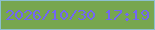 文字の大きさ：1、枠の色：8cc0d0、背景の色：77a64f、文字の色：7266f4 無料ブログパーツのブログ時計