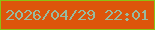 文字の大きさ：3、枠の色：8cc113、背景の色：dd550b、文字の色：98bb9f 無料ブログパーツのブログ時計