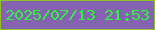 文字の大きさ：5、枠の色：8cc128、背景の色：8663b1、文字の色：2ef43e 無料ブログパーツのブログ時計