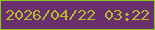 文字の大きさ：4、枠の色：8cc21e、背景の色：6a2f6d、文字の色：b5ba2c 無料ブログパーツのブログ時計