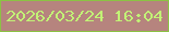 文字の大きさ：5、枠の色：8cc244、背景の色：b6847e、文字の色：c2f276 無料ブログパーツのブログ時計