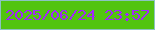 文字の大きさ：1、枠の色：8cc3c2、背景の色：52c410、文字の色：a226fc 無料ブログパーツのブログ時計