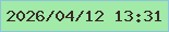 文字の大きさ：5、枠の色：8cc3da、背景の色：a1eaa7、文字の色：372b29 無料ブログパーツのブログ時計