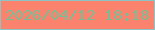 文字の大きさ：2、枠の色：8cc4c6、背景の色：fb836e、文字の色：7dbd96 無料ブログパーツのブログ時計