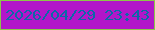 文字の大きさ：2、枠の色：8cc649、背景の色：b216c9、文字の色：0c69a8 無料ブログパーツのブログ時計