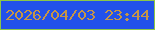 文字の大きさ：2、枠の色：8cc748、背景の色：2251ea、文字の色：c69546 無料ブログパーツのブログ時計