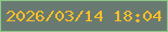 文字の大きさ：2、枠の色：8ccb87、背景の色：697a72、文字の色：fcbf23 無料ブログパーツのブログ時計