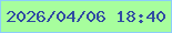 文字の大きさ：3、枠の色：8ccdfb、背景の色：a7fe9d、文字の色：304ba3 無料ブログパーツのブログ時計
