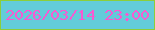 文字の大きさ：2、枠の色：8cce3a、背景の色：63ccd9、文字の色：f75ad1 無料ブログパーツのブログ時計