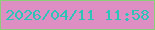 文字の大きさ：3、枠の色：8ccf79、背景の色：dd8fc4、文字の色：2cc4b9 無料ブログパーツのブログ時計