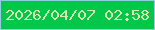 文字の大きさ：1、枠の色：8cd0df、背景の色：03c74a、文字の色：d7eab3 無料ブログパーツのブログ時計
