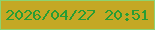 文字の大きさ：5、枠の色：8cd470、背景の色：c4a824、文字の色：289d34 無料ブログパーツのブログ時計