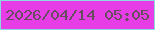 文字の大きさ：4、枠の色：8cd9e0、背景の色：e63de7、文字の色：674d5f 無料ブログパーツのブログ時計